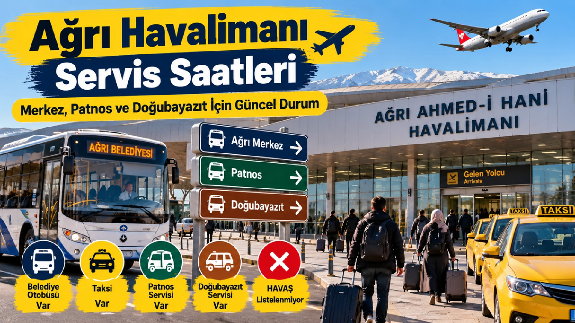 Ağrı Havalimanı Servisleri Kaçta Kalkıyor Merkez Patnos ve Doğubayazıt İçin Güncel Durum