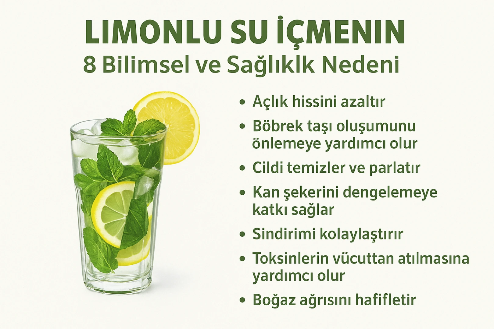 Limonlu Su İçmenin 8 Bilimsel ve Sağlıklı Nedeni