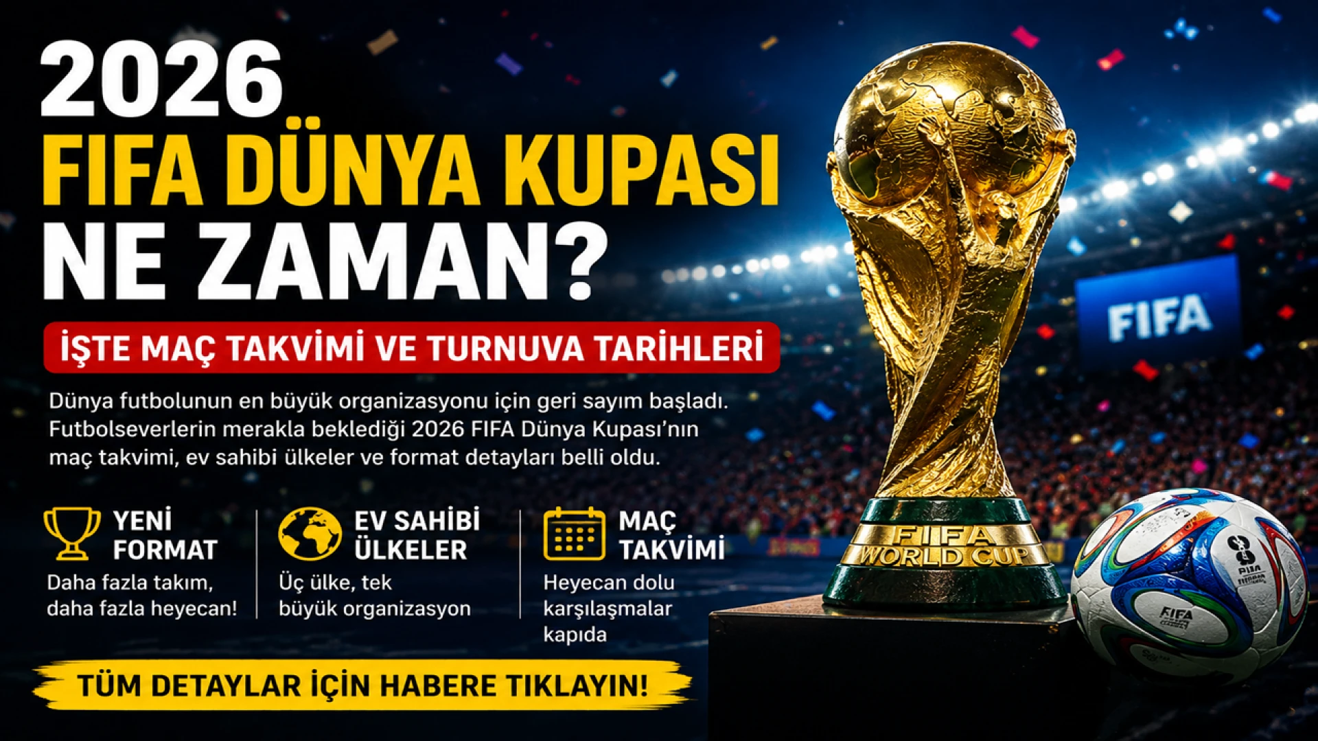 2026 FIFA Dünya Kupası Ne Zaman? İşte Maç Takvimi ve Turnuva Tarihleri