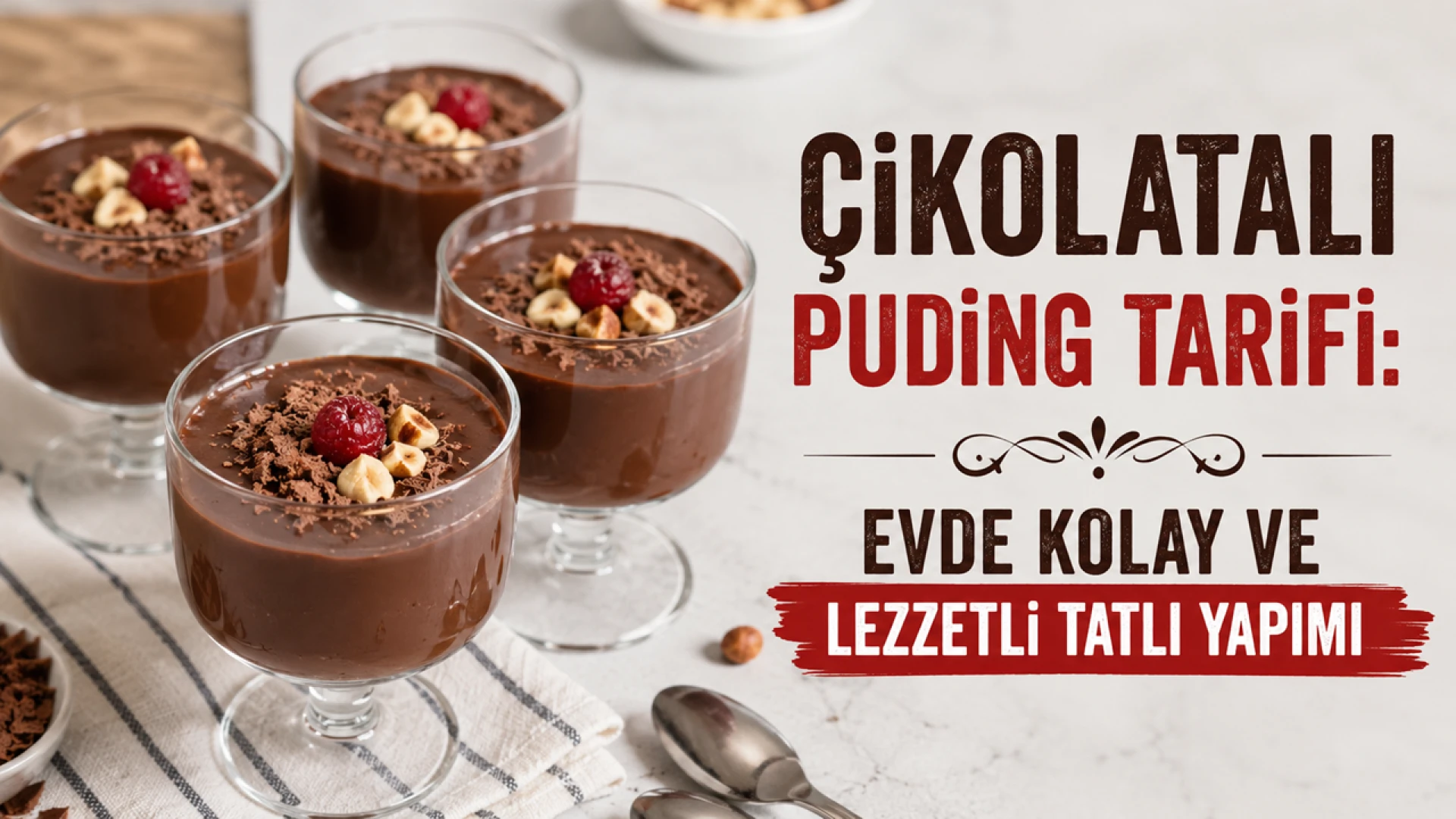 Çikolatalı Puding Tarifi Evde Kolay ve Lezzetli Tatlı Yapımı