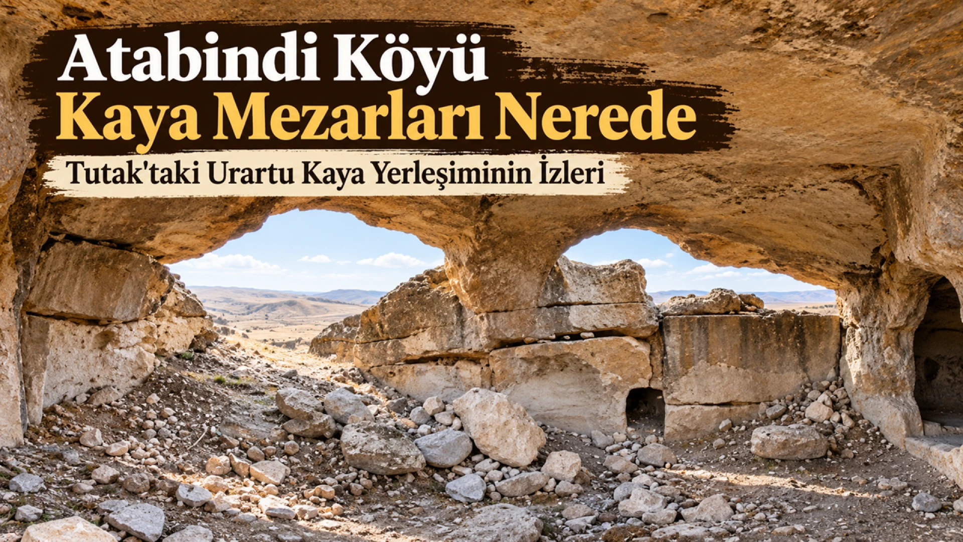 Tutak’ın Dağ Zirvesine Oyulmuş Urartu İzleri Atabindi Kaya Mezarları