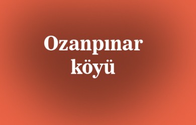 Ozanpınar ( Mezre ) Tutak