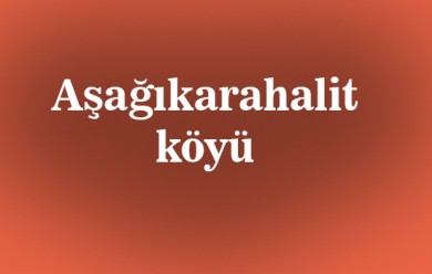 Aşağıkarahalit ( Qerevxalıtajere ) Tutak